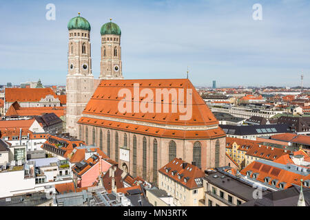 Blick über die Stadt München (Bayern, Deutschland) Stockfoto