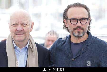 JEAN-PAUL RAPPENEAU, Vincent Perez, Cyrano de Bergerac, Fotoshooting. 71 ST CANNES FILM FESTIVAL, Cannes, Frankreich, 14. Mai 2018 Stockfoto