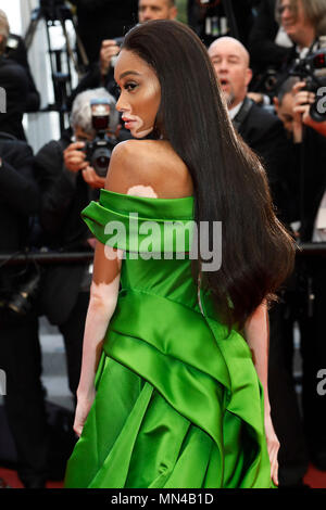 Cannes, Frankreich. 14 Mai, 2018. Winnie Harlow an der 'Blackkklansman 'Premiere während der 71St Cannes Film Festival im Palais des Festivals am 14. Mai 2018 in Cannes, Frankreich. Quelle: John Rasimus/Medien Punch *** FRANKREICH, SCHWEDEN, NORWEGEN, DENARK, Finnland, USA, Tschechische Republik, SÜDAMERIKA NUR*** Stockfoto