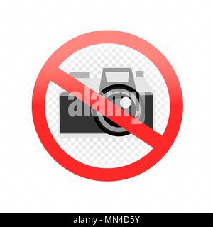 Keine Fotografie erlaubt Zeichen Stock Vektor