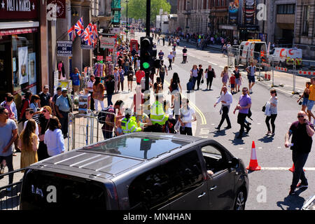 Whitehall vom Trafalgar Square London Stockfoto