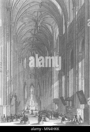 PARIS. Eglise de St. Eustache c 1856 alte antike vintage Bild drucken Stockfoto