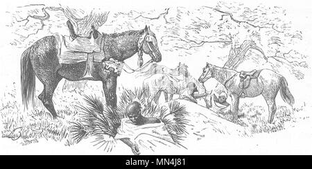 Marokko. Signor biseo's Schlafen Arabischen 1882 alte antike vintage Bild drucken Stockfoto