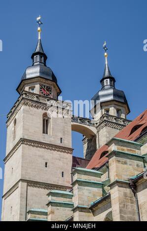 Bayreuth ist eine Stadt, die Historisch gewachsen als Markgräfliche Residenz und ist inzwischen weltberühmt, weil der Richard Wagner Festival. Stockfoto