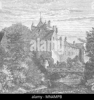 Schottland. Cawdor Castle 1898 alte antike vintage Bild drucken Stockfoto