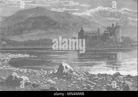 Schottland. Great Glen von. Kilchurn Castle 1898 alte antike Bild drucken Stockfoto