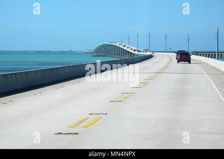 Bridge auf dem Atlantic Intracoastal Highway US Interstate 1, Florida Keys, Key West, Florida, USA Stockfoto