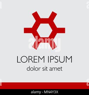 Fragment der Molekülformel ähnlich wie Sun Stock Vektor