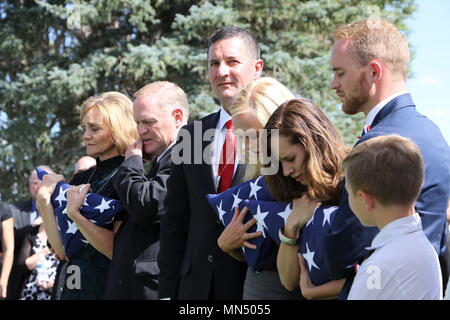 Staff Sgt. Aaron Butler war der Rest Samstag, 26. August 2017, in Monticello in Utah, mit hunderten von Mitgliedern der Familie, der Gemeinschaft, und Soldaten die Teilnahme an diesem Helden zu ehren. Stockfoto