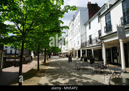 Ein Blick entlang der Dachpfannen, Tunbridge Wells Stockfoto