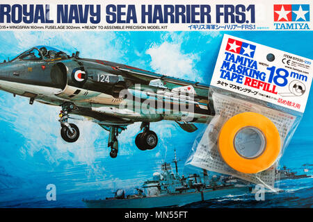 Tamiya Royal Navy Sea Harrier Bausatz Stockfoto