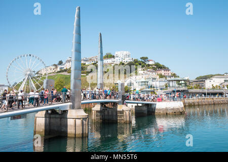 Torquay Harbour Bridge, Devon, Großbritannien Stockfoto