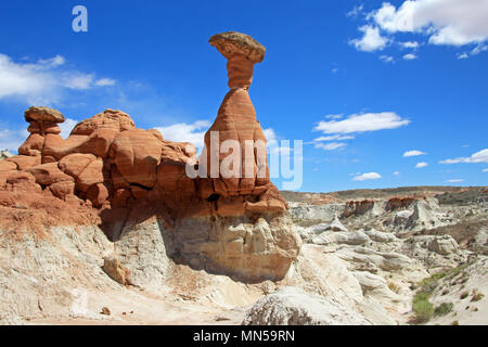 Fliegenpilz Hoodoos, Paria Rimrocks im Grand Staircase-Escalante National Monument, Utah Stockfoto