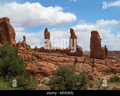 Marching Männer im Arches Nationalpark in Utah, USA Stockfoto