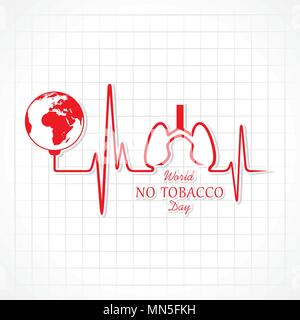 Vector Illustration, Poster oder Banner zum Weltnichtrauchertag Stock Vektor