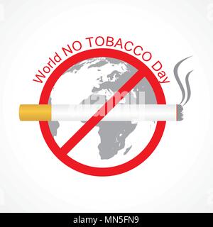 Vector Illustration, Poster oder Banner zum Weltnichtrauchertag Stock Vektor