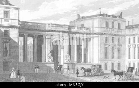 PARIS. Bildschirm auf den Hof, Abgeordnetenkammer 1831 alten, antiken Drucken Stockfoto