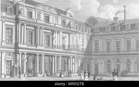 PARIS. Palais du Duc d'Orléans (prise de La Cour) 1831 alten, antiken Drucken Stockfoto