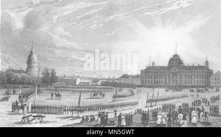 PARIS. Champ de Mars et Ecole Militaire 1831 alte antike vintage Bild drucken Stockfoto