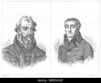 LOT-ET-GARONNE. Bernard Palissy; Lacépède 1835 alte antike Bild drucken Stockfoto
