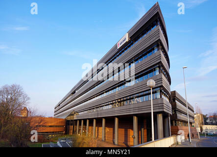 Hotel du Departement, Administrative Zentrum Bas-Rhin, Niederrhein, im eleganten schwarzen Bürogebäude Stockfoto