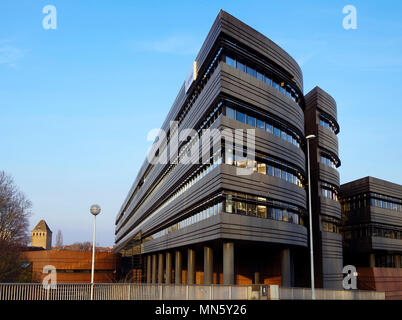 Hotel du Departement, Administrative Zentrum Bas-Rhin, Niederrhein, im eleganten schwarzen Bürogebäude Stockfoto