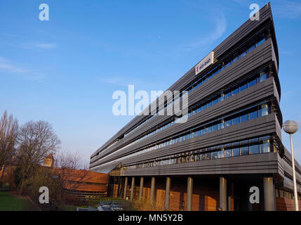 Hotel du Departement, Administrative Zentrum Bas-Rhin, Niederrhein, im eleganten schwarzen Bürogebäude Stockfoto