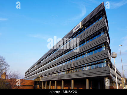 Hotel du Departement, Administrative Zentrum Bas-Rhin, Niederrhein, im eleganten schwarzen Bürogebäude Stockfoto