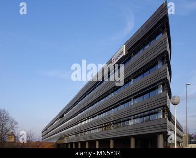 Hotel du Departement, Administrative Zentrum Bas-Rhin, Niederrhein, im eleganten schwarzen Bürogebäude Stockfoto