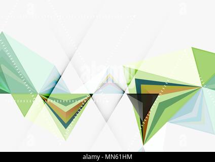 Dreieckige Low Poly Vektor Format a4 geometrische abstrakte Vorlage. Dreieckige Low Poly Vektor Format a4 geometrische abstrakte Vorlage. Bunte Dreiecke auf hellen Hintergrund, futuristischer Techno oder Business Design Stock Vektor