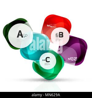 Vektor glänzend quadratische Elemente. Vektor glänzend quadratische Elemente. Vektor Vorlage Hintergrund für Print Workflow Layout, Schaltplan, Anzahl Optionen oder web design Banner Stock Vektor