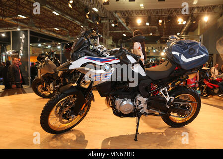 ISTANBUL, Türkei - 25. FEBRUAR 2018: BMW Motorrad auf der Motorrad Messe in Istanbul Istanbul Stockfoto