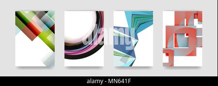 Minimale Vektor deckt Hintergrund gesetzt. Minimale Vektor deckt Hintergrund gesetzt, geometrische futurisrtic Stil Stock Vektor