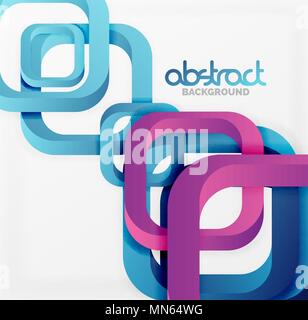 Platz vector Hintergrund. Platz vector Hintergrund, 3D-Stil, der sich überlappenden geometrische Formen mit Schatten auf hellem Hintergrund Stock Vektor