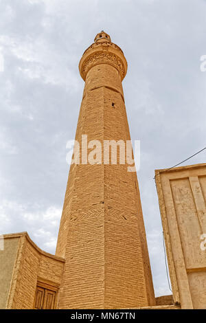 Minarett der Nain alte Moschee Stockfoto