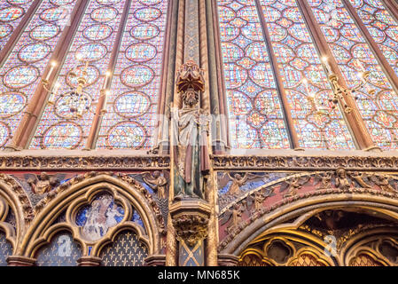 Frankreich, Paris - 1. April 2018: Sainte-Chapelle Stockfoto