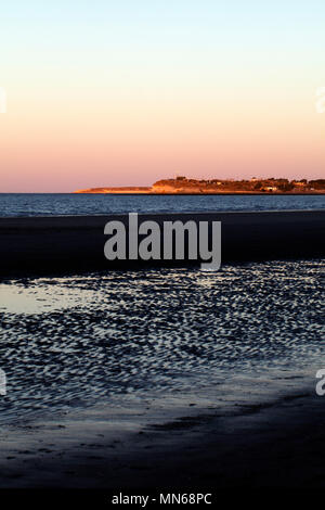 Abendlicht auf Punta Cuevas, Puerto Madryn, Provinz Chubut, Argentinien, Patagonien. Stockfoto