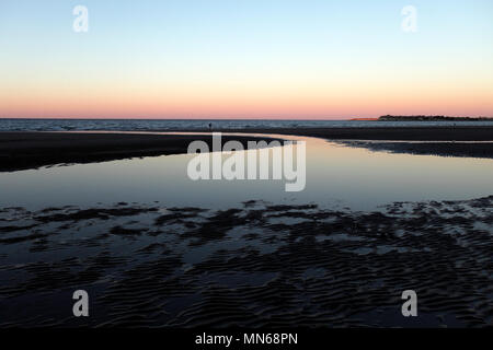 Abendlicht auf Punta Cuevas, Puerto Madryn, Provinz Chubut, Argentinien, Patagonien. Stockfoto