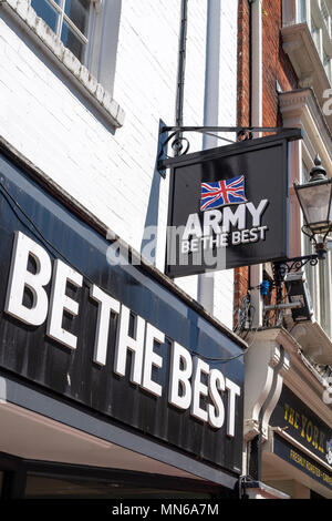 British Army recruitment Center signage Stockfoto