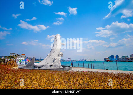 Jangsaengpo Whale Museum in Ulsan in Südkorea. Stockfoto