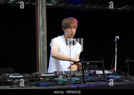 Daniel Avery im DJ-Set Konzert in der tohu Bohu Festival in Montpellier, Frankreich Stockfoto