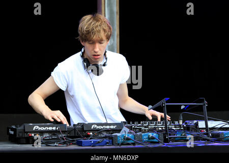 Daniel Avery im DJ-Set Konzert in der tohu Bohu Festival in Montpellier, Frankreich Stockfoto