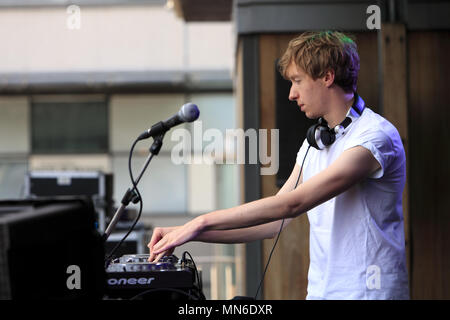 Daniel Avery im DJ-Set Konzert in der tohu Bohu Festival in Montpellier, Frankreich Stockfoto