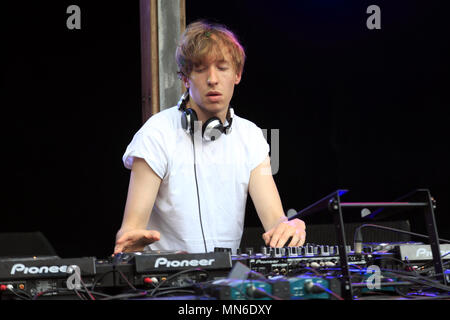 Daniel Avery im DJ-Set Konzert in der tohu Bohu Festival in Montpellier, Frankreich Stockfoto