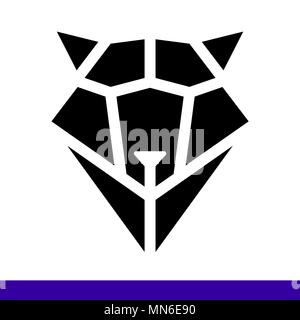 Wolfskopf geometrischen Stil. Polygonale dreieckige Tier Vector Illustration Stock Vektor