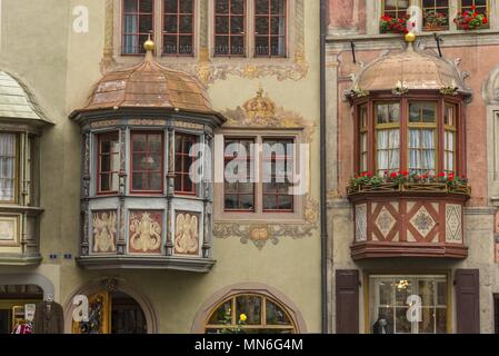 Stein am Rhein truss Häuser 13 September 2017 | Verwendung weltweit Stockfoto