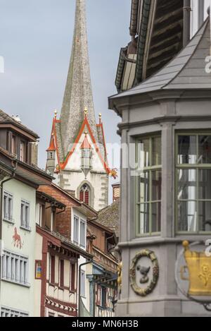 Stein am Rhein truss Häuser 13 September 2017 | Verwendung weltweit Stockfoto