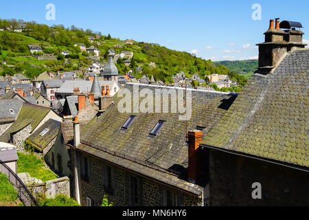 Ansicht von Murat, Gemeinde im Département Puy-de-Dôme und in der Region Auvergne in Frankreich. Stockfoto