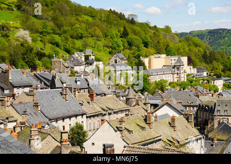 Ansicht von Murat, Gemeinde im Département Puy-de-Dôme und in der Region Auvergne in Frankreich. Stockfoto