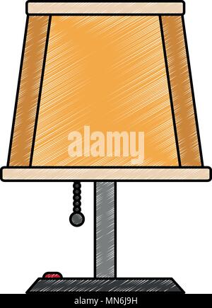 Nachtlicht Lampe scribble Stock Vektor